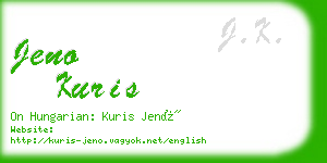 jeno kuris business card